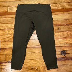Army green align leggings 25in inseam